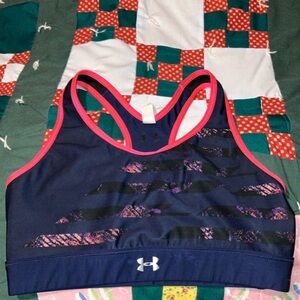Under Armour Blue and Pink Sports Bra Intimates